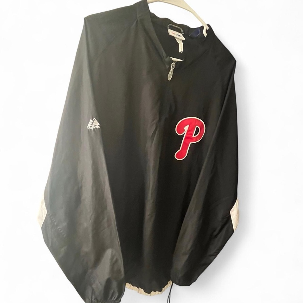 Majestic Black and White Windbreaker Pull Over​